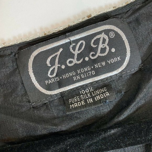 J.L.B. Sequined Top 100% pure Silk lining Vintage crop top blouse - Picture 7 of 7